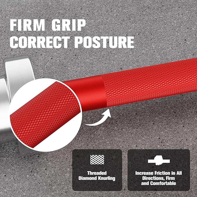 RITFIT Olympic Barbell 4ft/4.8ft/6ft - 2 Inch Weight Bar for Strength Training, Weightlifting, Squat, Deadlift, Bench Press, Curl, Overhead Press - 350lbs/500lbs Capacity