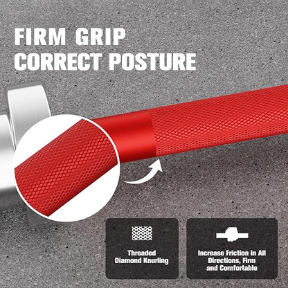 RITFIT Olympic Barbell 4ft/4.8ft/6ft - 2 Inch Weight Bar for Strength Training, Weightlifting, Squat, Deadlift, Bench Press, Curl, Overhead Press - 350lbs/500lbs Capacity