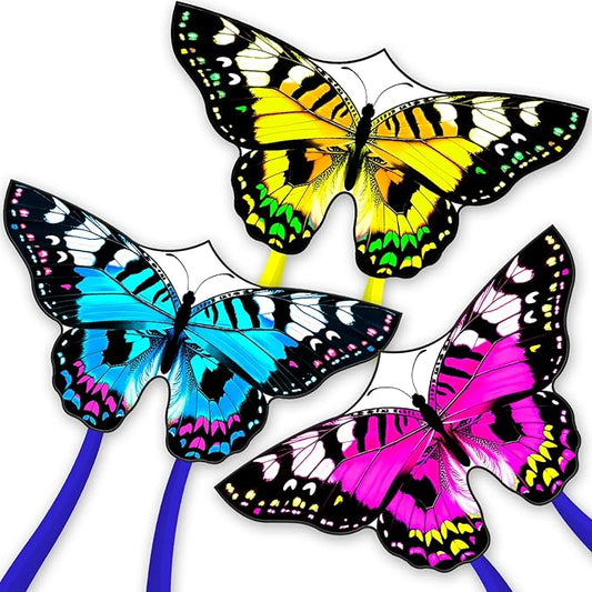 Butterflys for Kids, Beautiful Kite Easy to Fly for Beginners with 328 ft Line & Line Winder