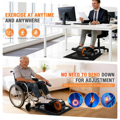 Under Desk Elliptical Machine, Electric Elliptical Leg Exerciser for Senior
