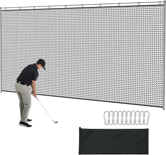 Golf Net, 10x20ft Golf Practice Net with Carry Bag, Double Finished Seam, Durable and Portable