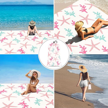 78''×86'' Beach Blanket Waterproof Sandproof, Beach Mat Lightweight Outdoor Picnic Blanket for Travel, Camping, Hiking