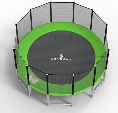 LANGXUN Universal Trampoline Repalcement Safety Pad, 8ft 10ft 12ft 14ft 15ft 16ft Waterproof Surround Spring Foam Cover for Round Frame