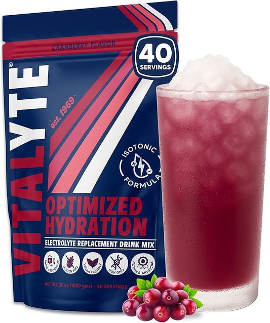 Vitalyte Electrolyte Powder Drink Mix, Isotonic Electrolyte Hydration Mix, Gluten Free Post Workout