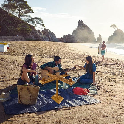 Hook Toss Game, Ring Toss Game, Handmade Wooden Ladder, Throwing Hook and Ring Battle Game for Family, ‎42,6 x 12,7 x 6,1 cm, Brown