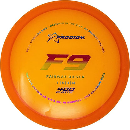 Prodigy Disc 400 F9 Disc Golf Disc - Understable Fairway Driver Disc Golf Disc for Beginners, Extremely Durable Golf Disc Golf Driver, 170-176g, Colors May Vary