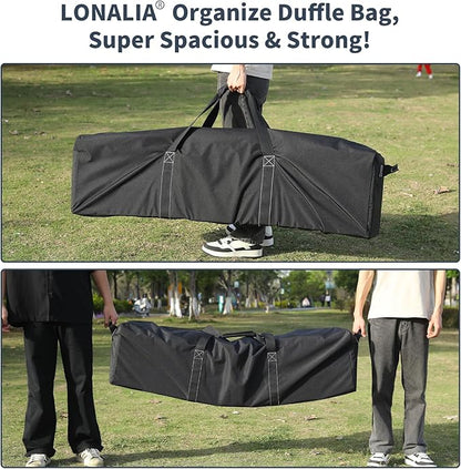 52 Inch Large Duffle Bag for Travel Camping - 180L Extra Large Heavy Duty Duffel Bag, Sport Equipment Storage Bag with 2 Sides Handles-Black