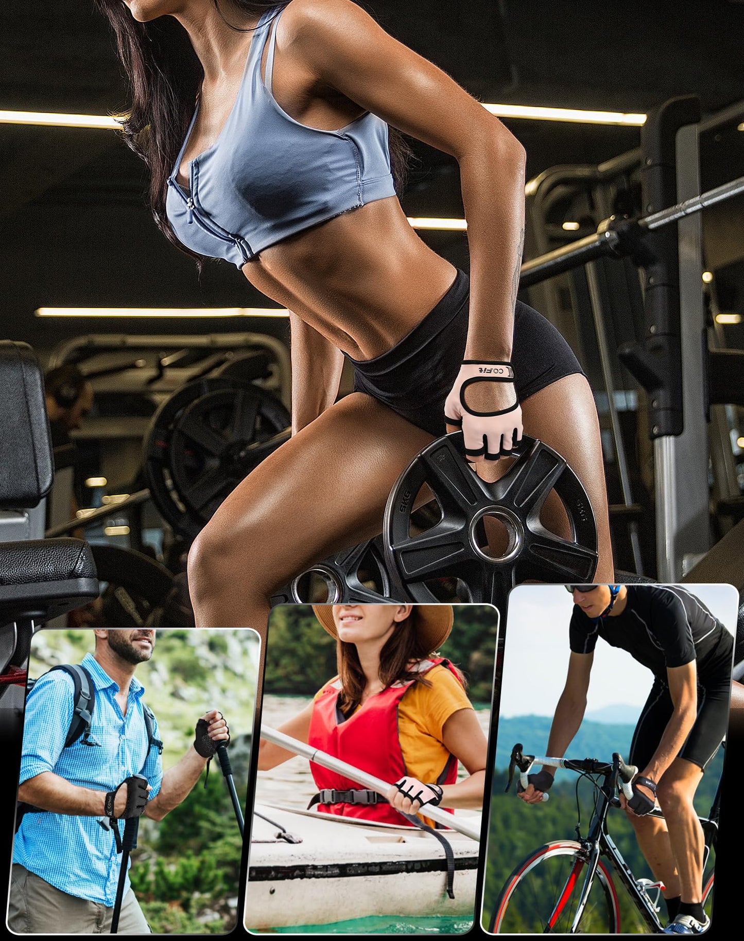 COFIT Breathable Workout Gloves, Antislip Weight Lifting Gym Gloves for Men Women, Superior Grip &