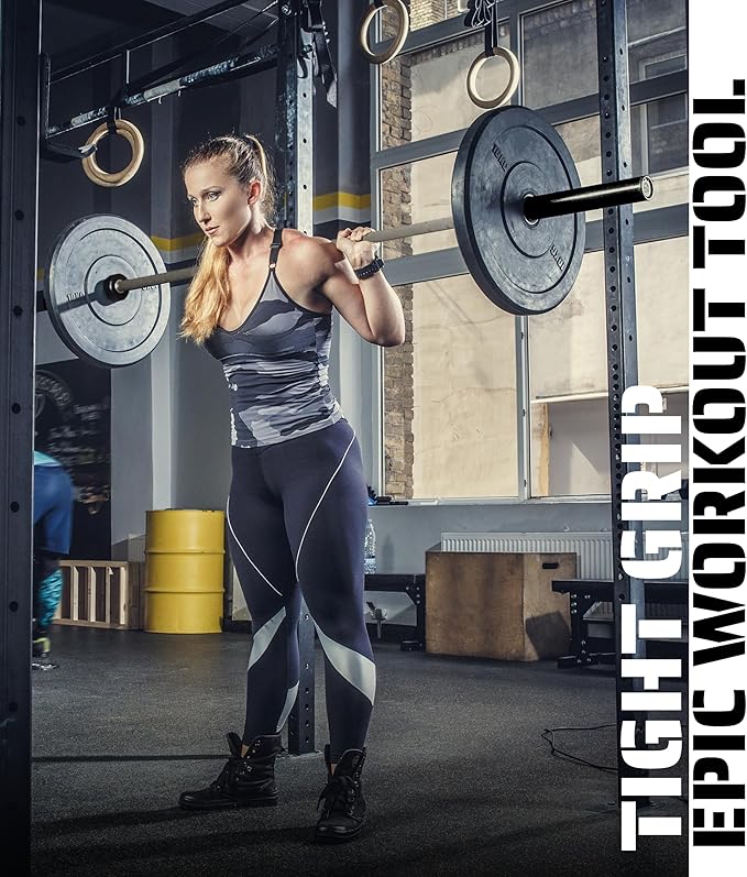 Tribe WOD Olympus Barbell Bar & Weight Bar - Durable, Bend-proof for Men and Women, Multipurpose Cerakote Weightlifting and Powerlifting Barbell for Home and Gym - Maximum Training Adaptability