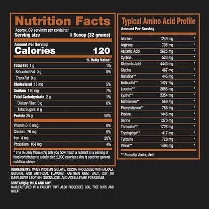 BPI Sports ISO HD Isolate Protein Powder ??100% Whey Isolate, Protein Powder for Muscle Gain - Chocolate Brownie, 5.4 Pounds - 69 Servings