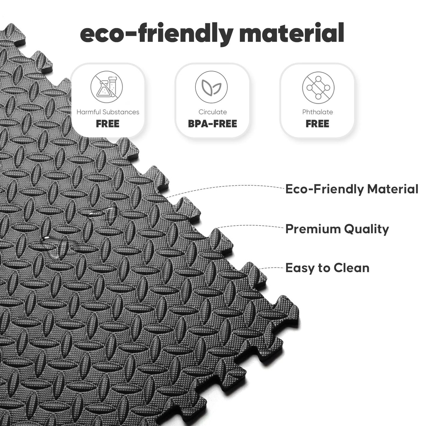 32 Pack 128 sqft Home Gym Mat, Puzzle Exercise Mat, EVA Interlocking Foam Floor Tiles for Home