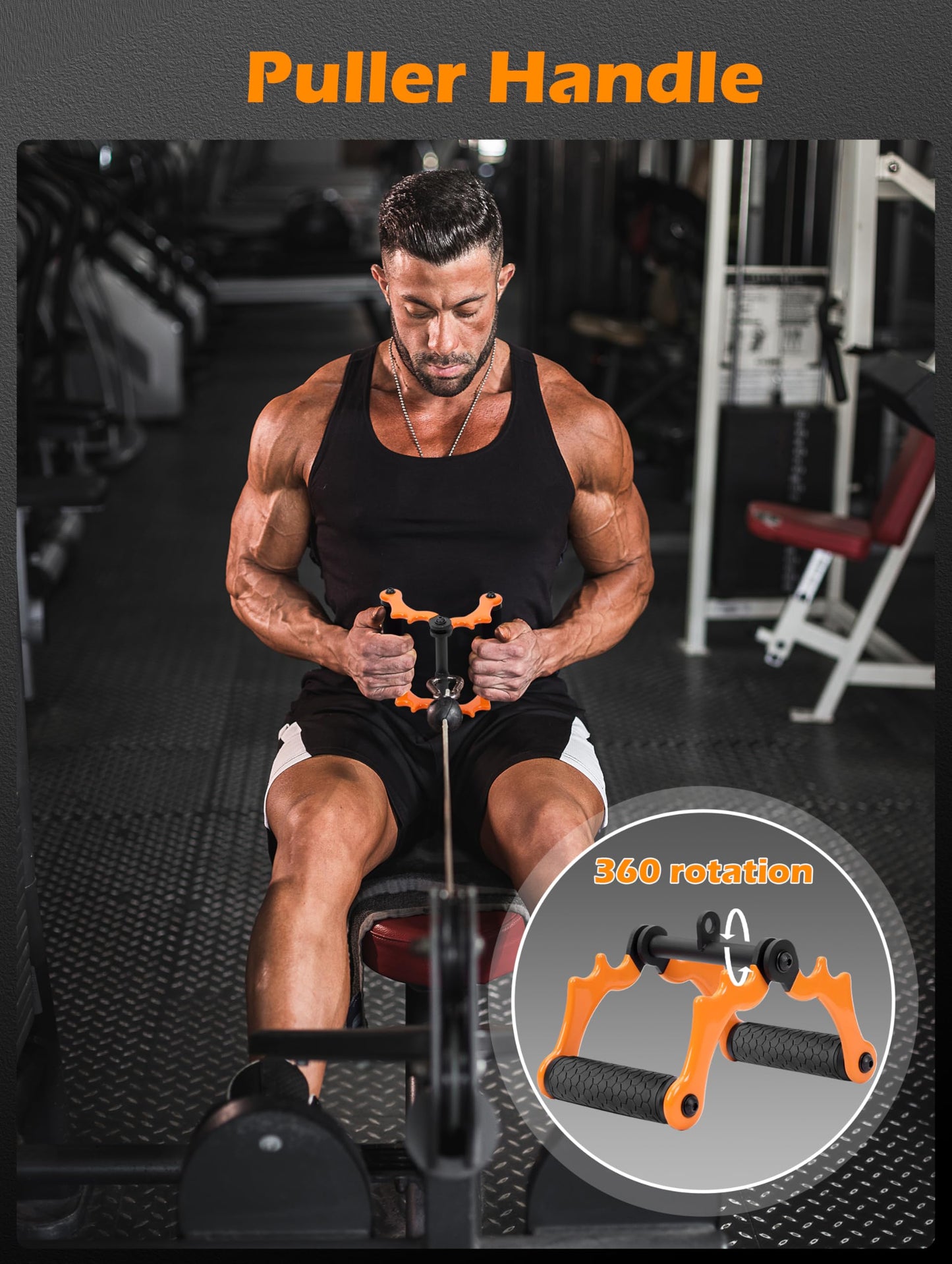 Lovind V Bar Landmine Attachment T Bar Handle for Barbell Bars，Foldable V Bar Row Handle Double D