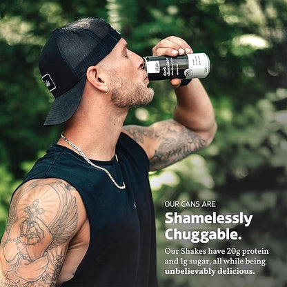 Slate Milk - High Protein Milk Shake - Dark Chocolate - Lactose Free, 20g Protein, 1g Sugar, 100 Calories, 1g Net Carbs, No Added Sugar - Natural, Breakfast Boost, Post Workout - 11 fl oz, 24 Cans