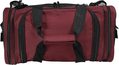 DALIX 17" Duffle Bag Dual Front Mesh Pockets (Black Gold Gray Dark Green Navy Blue Maroon Royal Blue Orange Pink Purple Red White