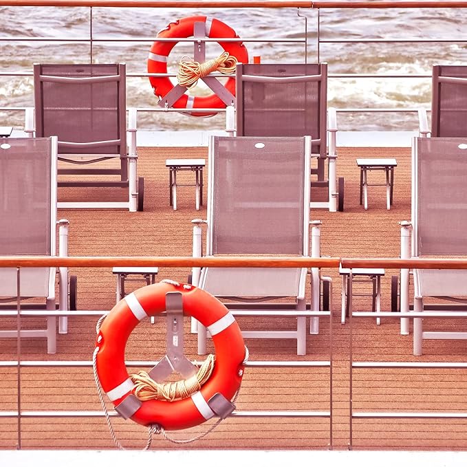 28/23 Inch Boat Safety Throw Ring Set, 98.4FT Floating Lifesaving Rope, 2.5/1.5 KG International Standard, Outdoor Professional Throwing Ring Rope Rescue Lifeguard Lifesaving