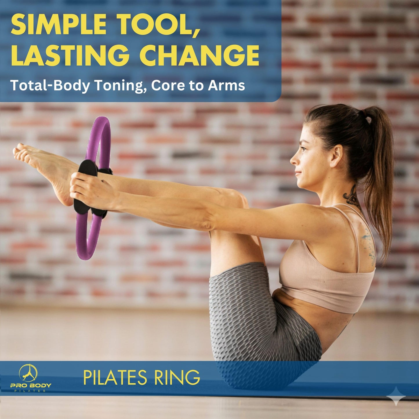 ProBody Pilates Circle - 14 Inch Magic Circle Pilates Ring (Purple)