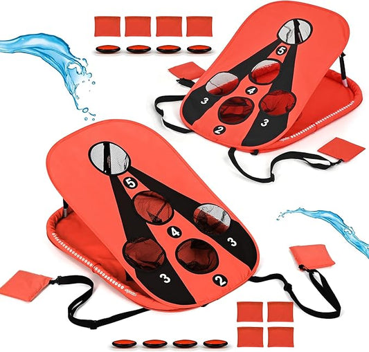 ropoda Pool Cornhole Board Set, 3ft x 2ft Corn Hole Games for Adults, Cornhole Set Floating, Pool