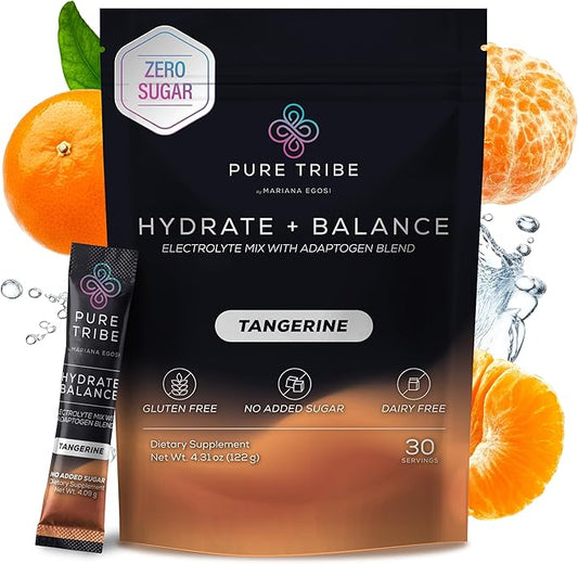 Electrolytes Powder Packets - Sugar Free Hydration Powder Drink Mix Loaded with 6 B Vitamins &
