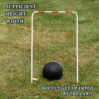 Croquet Wickets Replacement, Set of 9, Heavy Duty Thick Steel Wire with White Plastic Coating, 11 x 6.7, for Families Backyard Lawn Outdoor Game