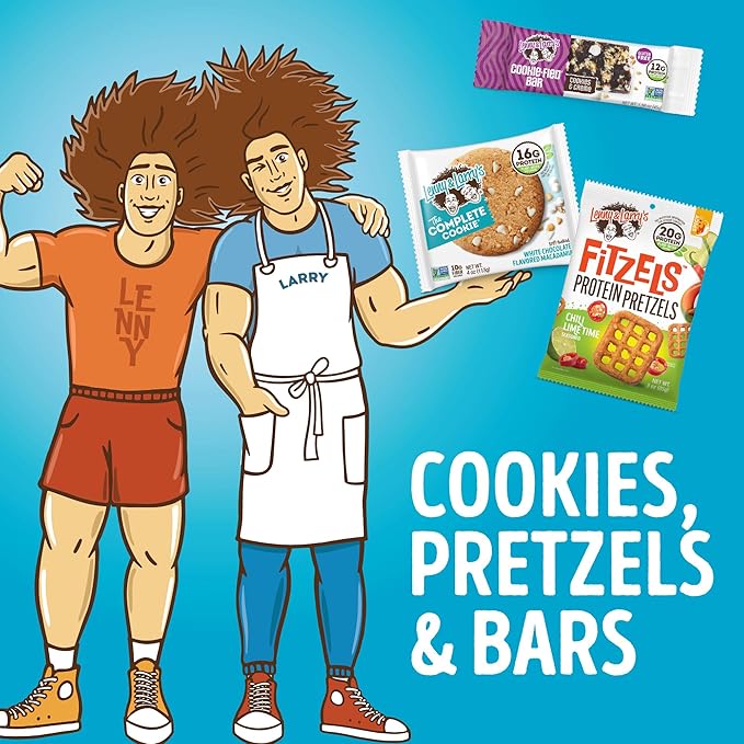 Lenny & Larry's Cookie-fied Bar ??Chocolate Chip Cookie Dough Vegan Protein Bars 9x45g ??Healthy Snacks with 12g Plant Protein & 5g Fiber ??Gluten free Power Bar, Keto Friendly, Non-GMO & Vegan