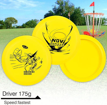 NQV Disc Golf Set with Bag,Disc Golf Beginner Set,6 Pack Flying Discs with Putters Drivers Mid Ranges+1 Disc Golf Bag for Beginners