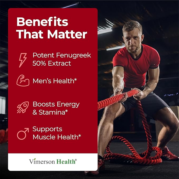 Testosterone Supplement for Men ??Libido Support: Maca Root, Fenugreek, Tongkat Ali, Horny Goat Weed & Tribulus ??Muscle Builder for Men ??Energy, Drive & Strength ??Workout Supplements ??30 Capsules