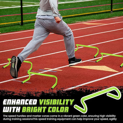 5 Pcs Speed Agility Training Hurdles Detachable Durable Equipment Plyometric and All Purpose Speed Training Hurdle Equipment for Athletes Soccer Basketball