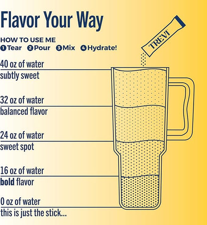 TREVI™ Sugar Free Electrolytes - Drink Mix Hydration Powder Packets - 28 Count - Lemonade