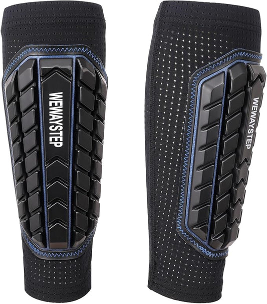 Shin Guards Soccer Kids Youth, Adult Shin Guards with Honeycomb Padding，Breathable & Anti-Slip Calf Compression Sleeves
