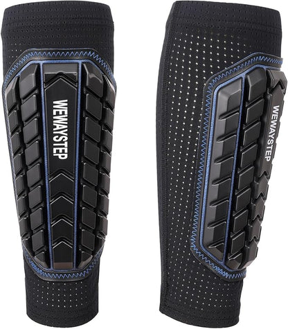 Shin Guards Soccer Kids Youth, Adult Shin Guards with Honeycomb Padding，Breathable & Anti-Slip Calf Compression Sleeves