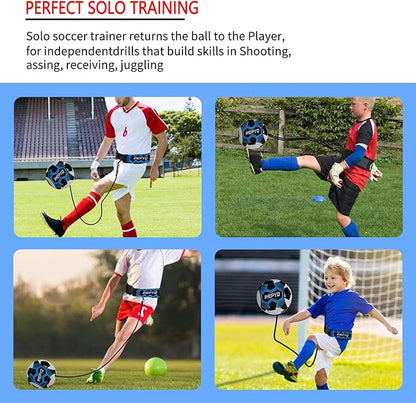 Soccer Agility Training Equipment Set, 12 Rung 20Ft Agility Ladder, 12 Disc Cones, 4 Steel Stakes, Solo Soccer Trainer, Jump Rope - Speed Training Equipment for Soccer Football Basketball