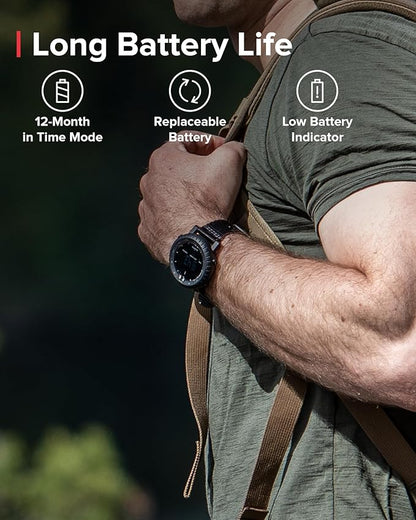 SUUNTO Core Alpha Sports Watch, Classic Outdoor Adventure Watch with Red Backlight, Altimeter, Barometer & Compass, Dual-time Display, Temperature & Storm Alarm for Hiking, Hunting & Mountain Use