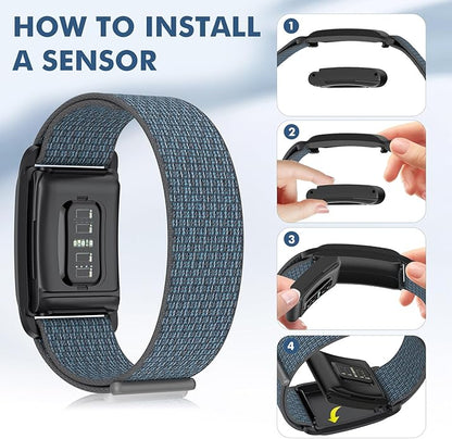 Nylon Sport Loop Wristband Compatible with Whoop 4.0 for Women Men, Soft Adjustable Breathable Replacement Bands for Whoop 3.0/4.0 Durable Sleep, Wearable Health, Fitness & Activity Tracker