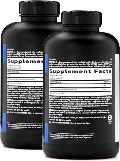 GNC AMP Creatine HCl 189, Targeted Muscle Builder and Recovery Supplement, Fast Absorbing Performance Blend, 480 Count