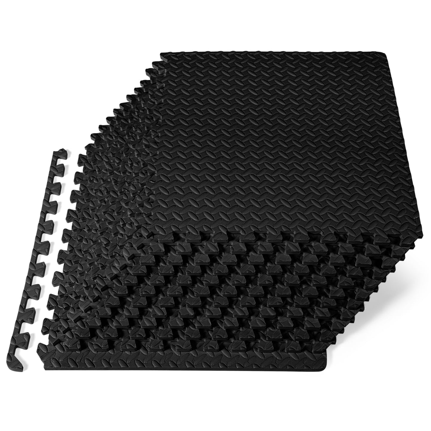 ProsourceFit Exercise Puzzle Mat ½-inch, EVA Interlocking Foam Floor Tiles for Home Gym, Workout