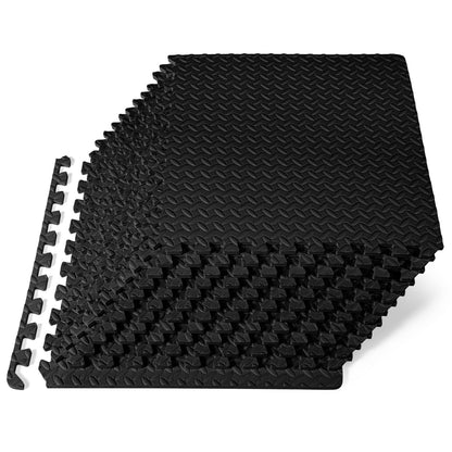 ProsourceFit Exercise Puzzle Mat ½-inch, EVA Interlocking Foam Floor Tiles for Home Gym, Workout