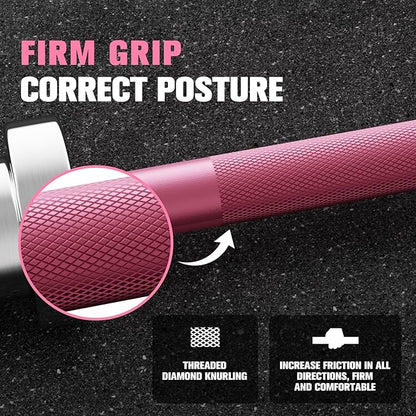 RITFIT Olympic Barbell 4ft/4.8ft/6ft - 2 Inch Weight Bar for Strength Training, Weightlifting, Squat, Deadlift, Bench Press, Curl, Overhead Press - 350lbs/500lbs Capacity