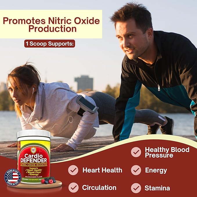 3 Pack, Nitric Oxide Booster Powder ??L-Arginine 5,200mg + L-Citrulline 1,200mg ??Heart Health Drink Mix - Heart Health, Blood Flow, Energy, Endurance - L-Arginine Powder, Berry Flavor