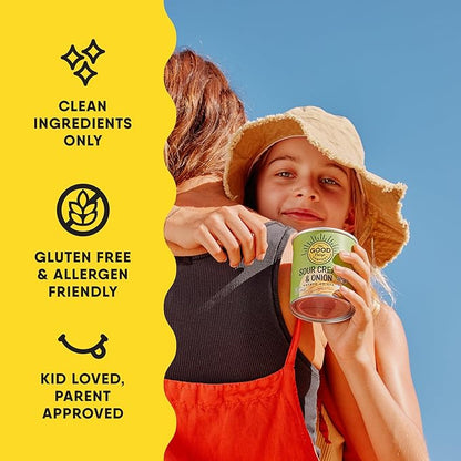 The Good Crisp Company, Good Crisps Minis (Sour Cream and Onion, 1.6 Ounce, Pack of 12) Non-GMO, Allergen Friendly, Potato Chip Snack Pack, Gluten Free Snacks