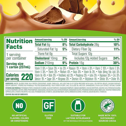 Carnation Breakfast Essentials High Protein with Fiber Ready-to-Drink, 8 FL OZ Carton, Rich Milk Chocolate (Pack of 24)