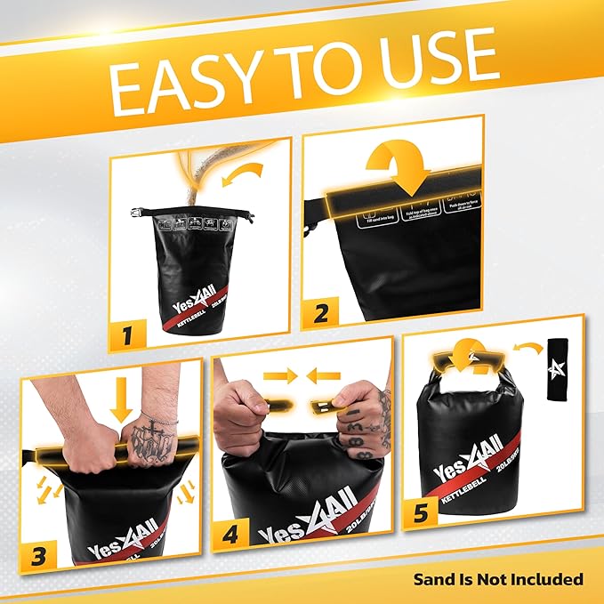 Yes4All Kettlebell, Heavy Duty Powder Coated Cast Iron Kettlebells, Non-Slip Handle & Flat Bottom for Conditioning, Strength Training & Full Body Exercises at Home Gym - Single & Pair