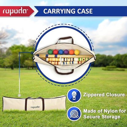 ropoda 35In Updated Six-Player Croquet Set with Wooden Mallets, Colored Balls, Sturdy Carrying Bag for Adults &Kids, Croquet Set Perfect for Lawn,Backyard,Park and More
