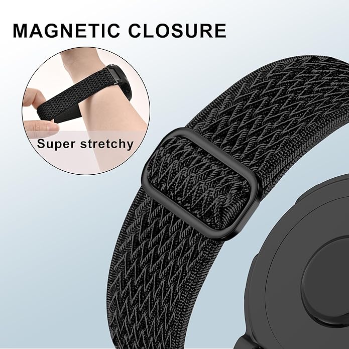 Elastic Nylon Watchband Compatible with Garmin Forerunner 235/220/230/620/630/735XT,Soft Adjustable Sport Stretchy Replacement Strap for Forerunner 235 Lite/Approach S20/S6/S5 Accessory