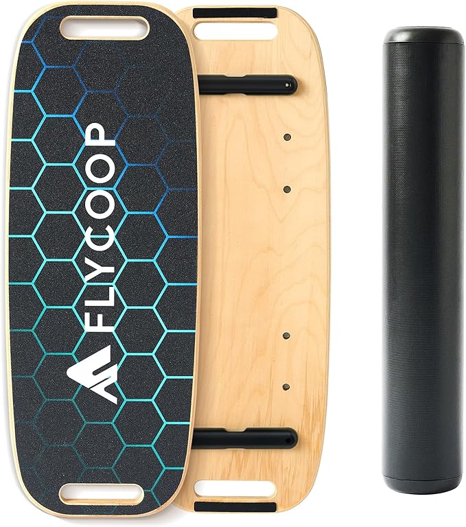 Balance Board for Adult with Adjustable Stoppers: 3 Modes Wobble Board with Roller Exercise Balancing Stability Trainer for Improve Balance Non Slip Surface