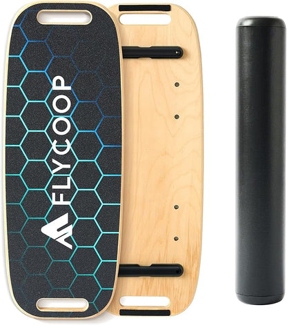 Balance Board for Adult with Adjustable Stoppers: 3 Modes Wobble Board with Roller Exercise Balancing Stability Trainer for Improve Balance Non Slip Surface