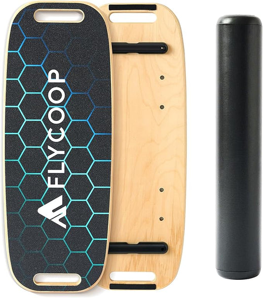 Balance Board for Adult with Adjustable Stoppers: 3 Modes Wobble Board with Roller Exercise Balancing Stability Trainer for Improve Balance Non Slip Surface