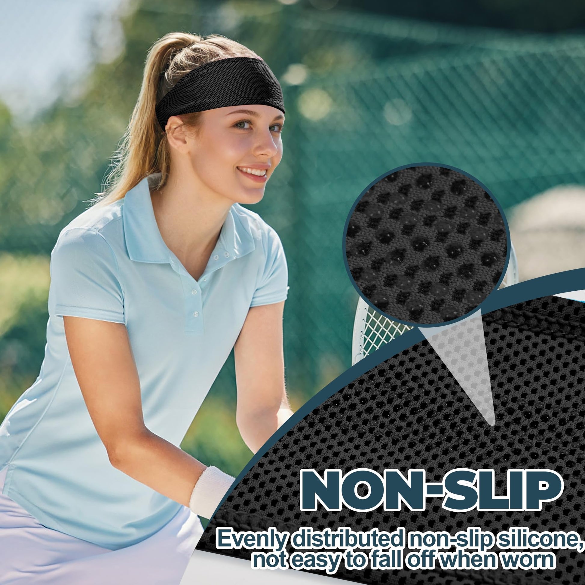 Sukeen Cooling Headbands for Women 4 Pack, Instant Cooling, Moisture Wicking Non-Slip Sweatbands