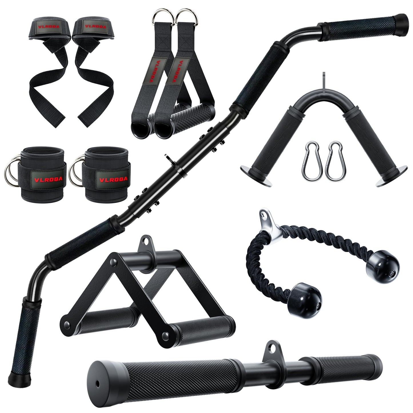Cable Attachments for Gym,Cable Machine Accessories for Home Gym, Triceps Pull Down Attachment, LAT