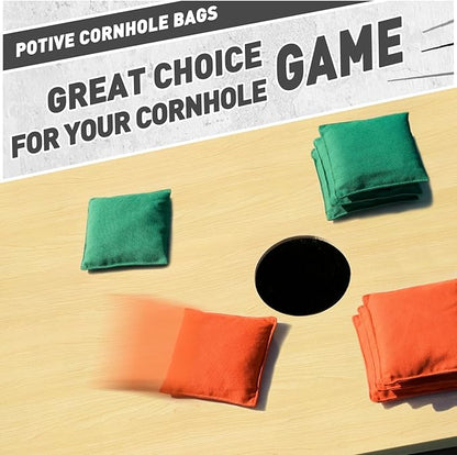 Cornhole Bags Set of 8 Regulation Corn Hole Bean Bags for Cornhole Game, Professional Weather Resistant Corn Hole Bags with Tote Bag