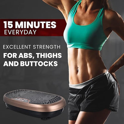 EILISON FitMaxx 3D XL Vibration Plate Exercise Machine - Whole Body Workout Vibration Platform w/Loop Bands - Lymphatic Drainage Machine for Weight Loss, Shaping, Wellness, Recovery